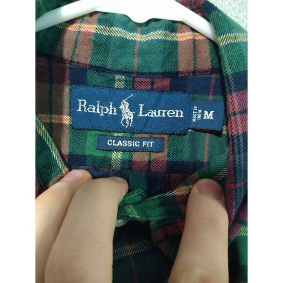 Ralph Lauren  Shirt Mens Medium Plaid Flannel Button Down Long Sleeve Classic - Picture 5 of 9